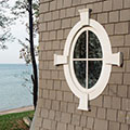architect designed home - lake huron - oval window