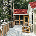 architect designed cottage - lake muskoka cottage - porch