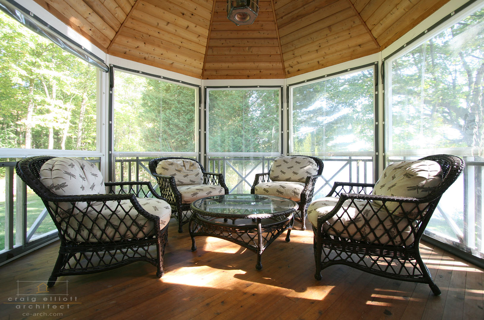 architect designed cottage addition - lake muskoka - porch